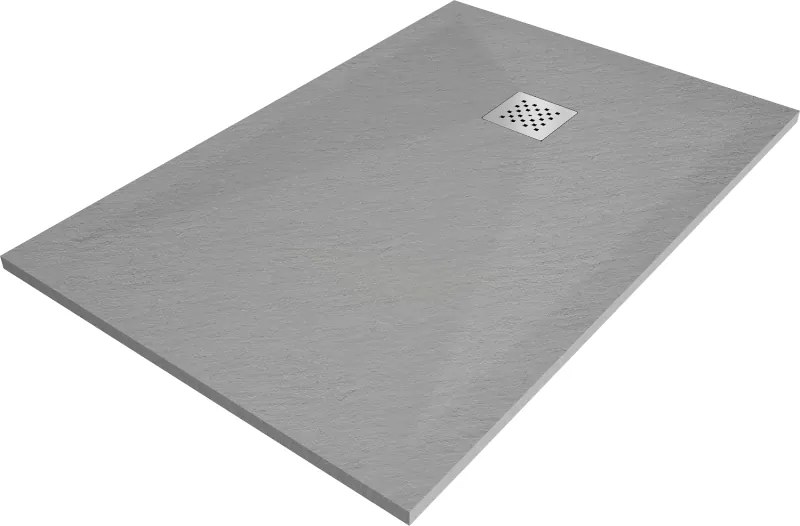 Mexen Stone+ правоъгълно композитно поддушово корито 100 x 90 см, сиво-бетон