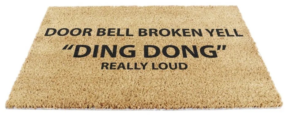 Изтривалка от кокосови влакна 40x60 cm Yell Ding Dong – Artsy Doormats