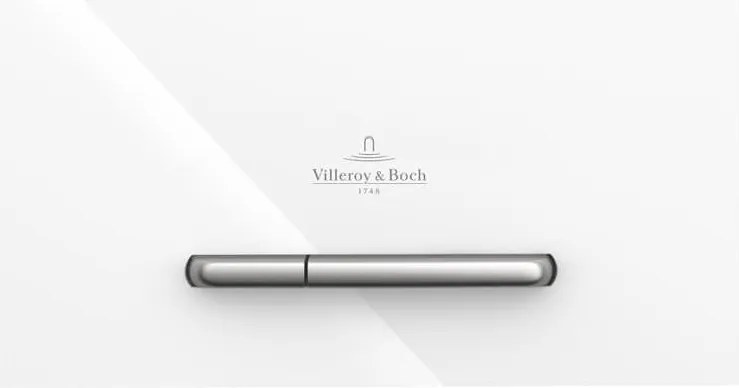 Бутон за структура за вграждане Viconnect - 300G, гланцово бяло стъкло, 260x150x66mm