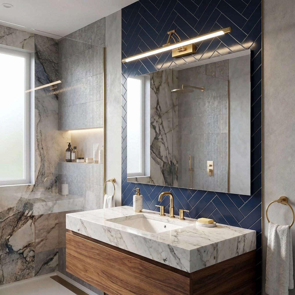 LED аплик за баня SWE023-1W 60cm Brush Gold
