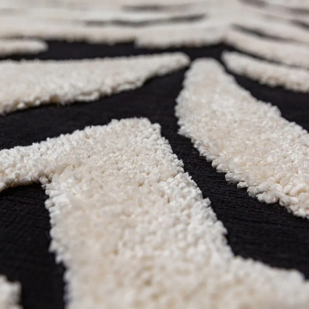 Черно-бял килим 160x230 cm Esra Zebra – Flair Rugs