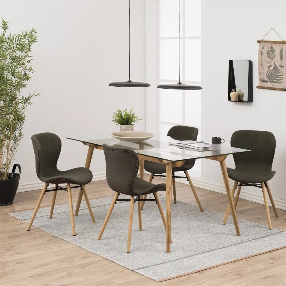 Зелени тапицирани трапезни столове в комплект 2 бр. Batilda – Actona