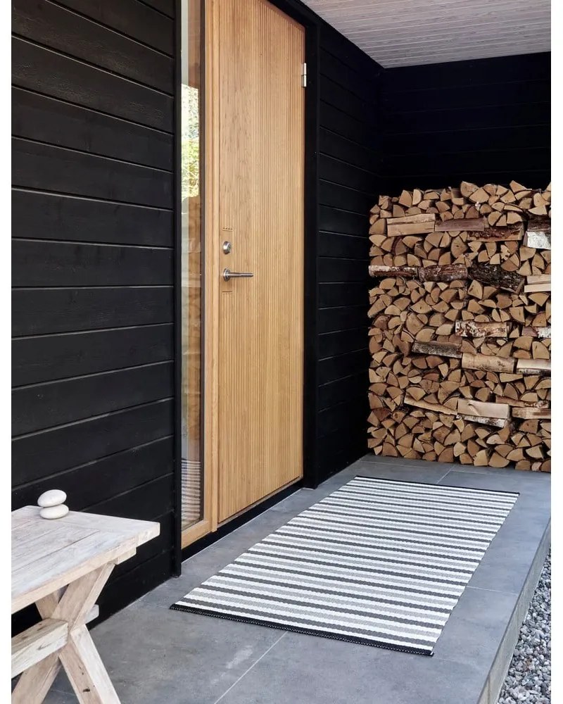 Сив и бежов килим за открито и закрито 70x120 cm Teo Warm Grey – Pappelina