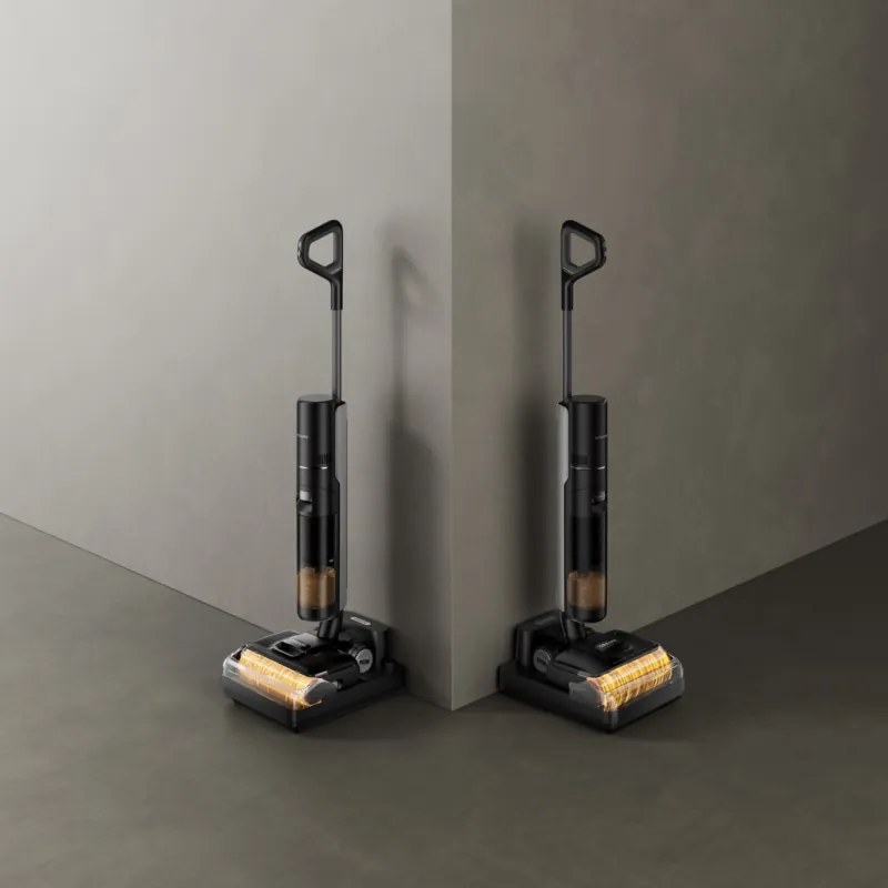 Вертикална прахосмукачка DREAME H12 Pro HHR25A, 300W, 0.7/0.9 л, 3 режима, 35 мин, Мокро/сухо, Гласови известия, LED, Автоматично сушене на мопа, Черен/сив