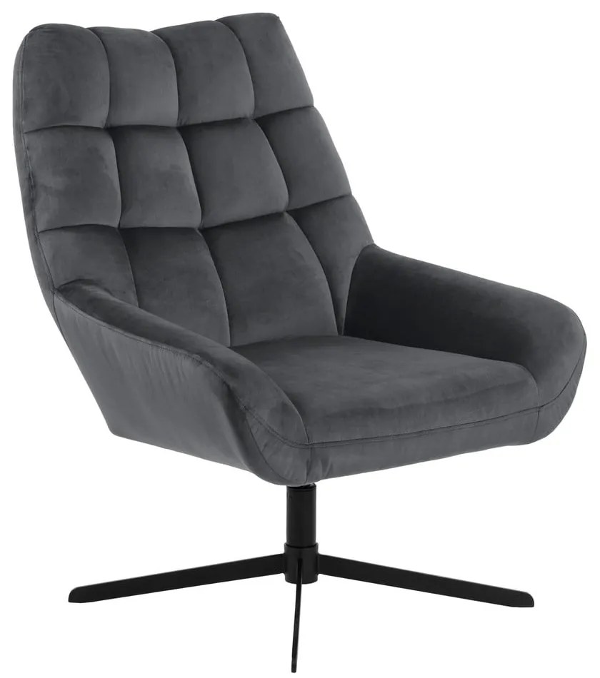 Сиво въртящо се кадифено кресло Paris – Actona