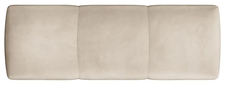 Бежов кадифен подлакътник за модулен диван Rome Velvet - Cosmopolitan Design