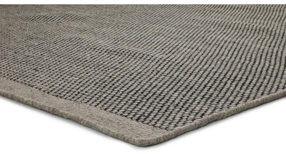 Сив вълнен килим Kiran Liso, 80 x 150 cm - Universal