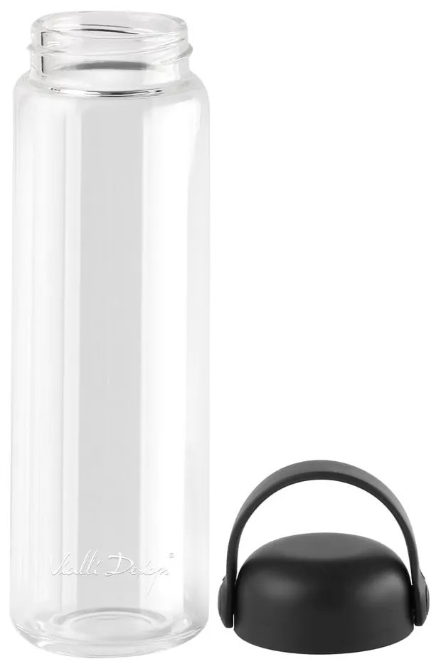 Черна стъклена бутилка 540 ml Fuori – Vialli Design