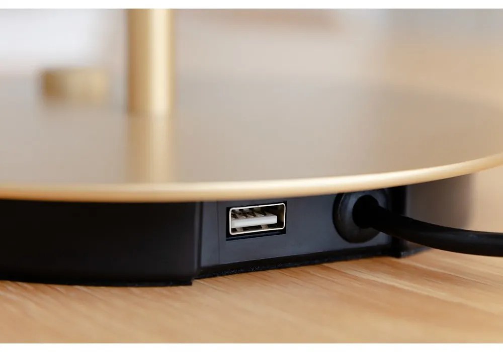 Тъмнозелена LED затъмняваща се настолна лампа с метален абажур (височина 41,5 cm) Asteria Table – UMAGE