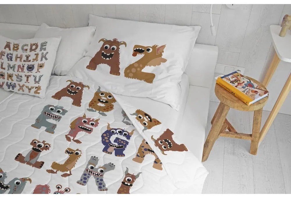 Олекотени одеяло и калъфка за възглавница в комплект от памучен сатен 140x200 cm – Butter Kings