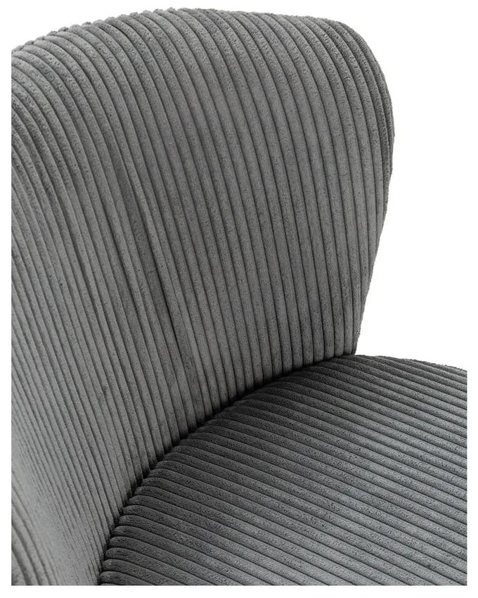 Сиви велурени трапезни столове в комплект 4 бр. Megan – Marckeric