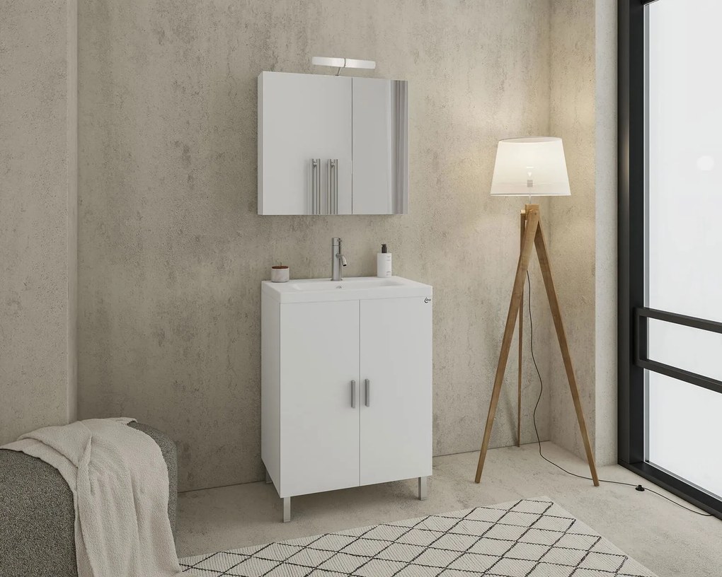 Комплект за баня Drop Roma 60-Бял