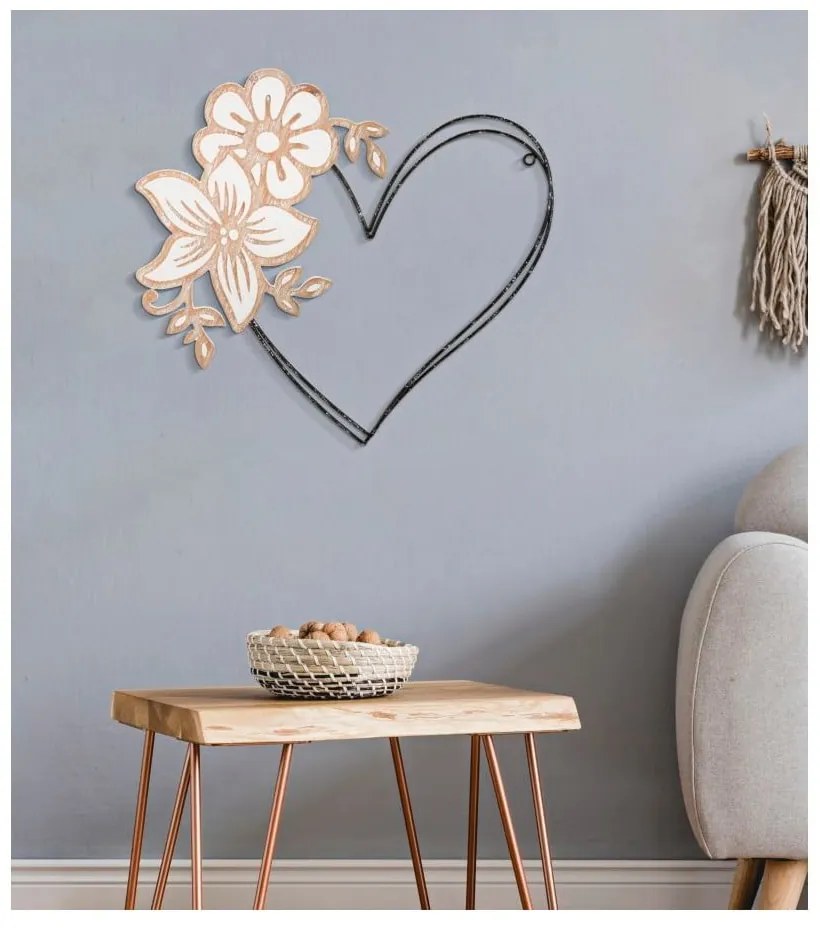 Метална декорация за стена 50x45 cm Heart – Mauro Ferretti