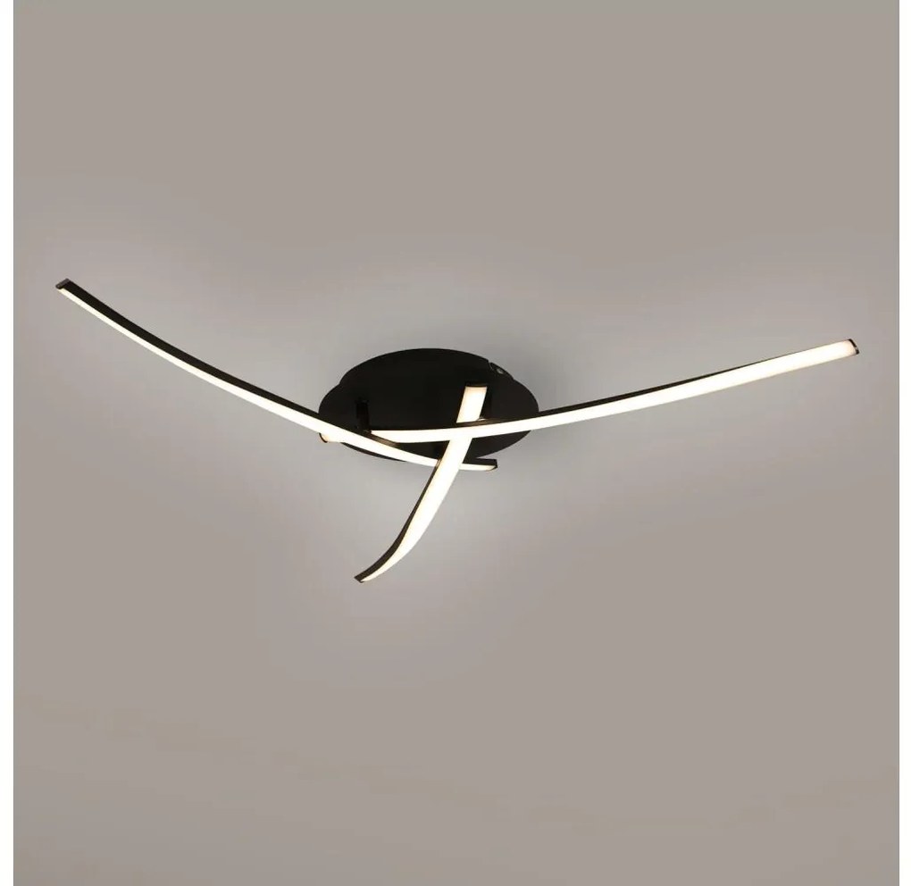 Brilagi - LED таванно осветително тяло STRIPES LED/24W/230V черно