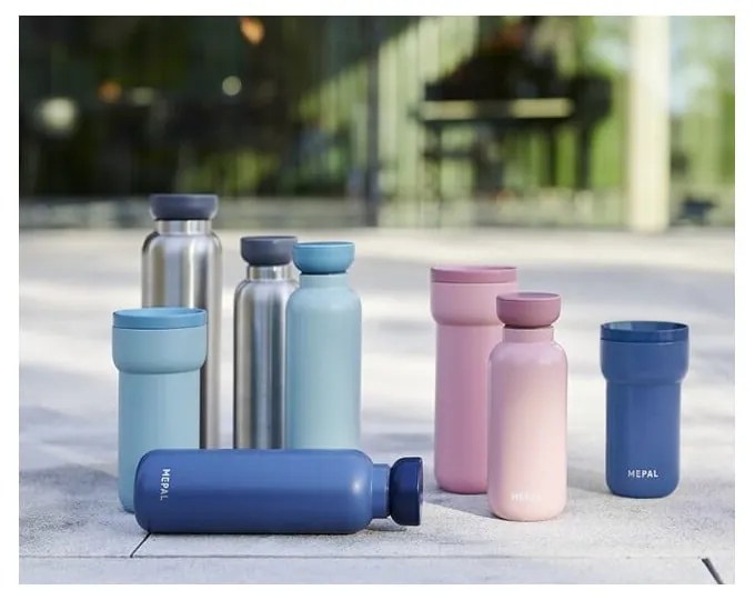 Тъмносиня бутилка от неръждаема стомана 350 ml Nordic denim – Mepal