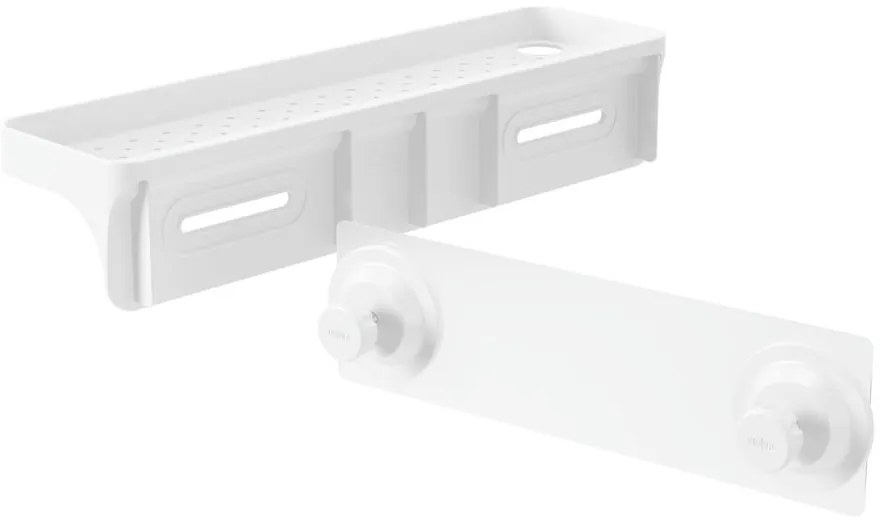 Бял самоносещ рафт за баня, изработен от рециклирана пластмаса Flex Adhesive - Umbra
