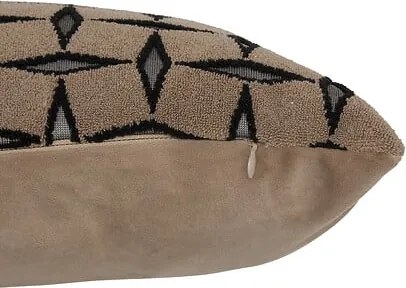 Декоративна възглавница atmosphera Jacquard Diamond, Кафяв, 30×50 cm