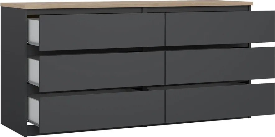 Тъмносив скрин 154x76x50 cm Naia – Tvilum