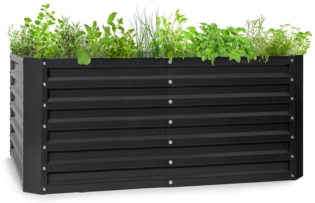 Blumfeldt High Grow Straight, повдигнато цветно легло, 120 x 60 x 60 cm, 432 l, стомана