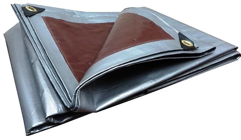 Покриваща мразоустойчива мушама със сребристо-кафяв цвят 6m x 12m