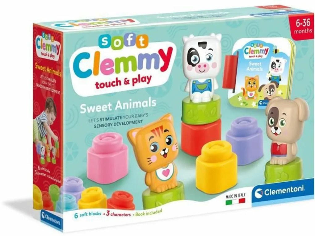 Строителна Игра Baby Born Cubes &amp; animals Soft Clemmy (FR) 9 Части Книга