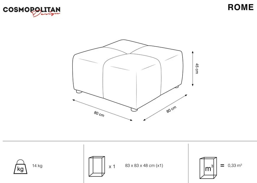 Модул за син диван Rome - Cosmopolitan Design