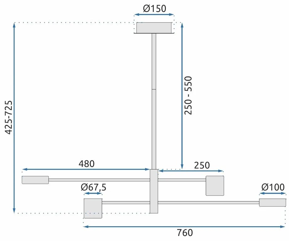 Пендел с 4 рамена APP596-4C +REMOTE