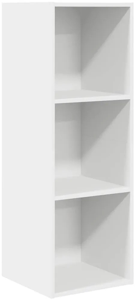 805480 vidaXL ТВ шкаф за стенен монтаж, бял, 37x37x107 см, инженерно дърво