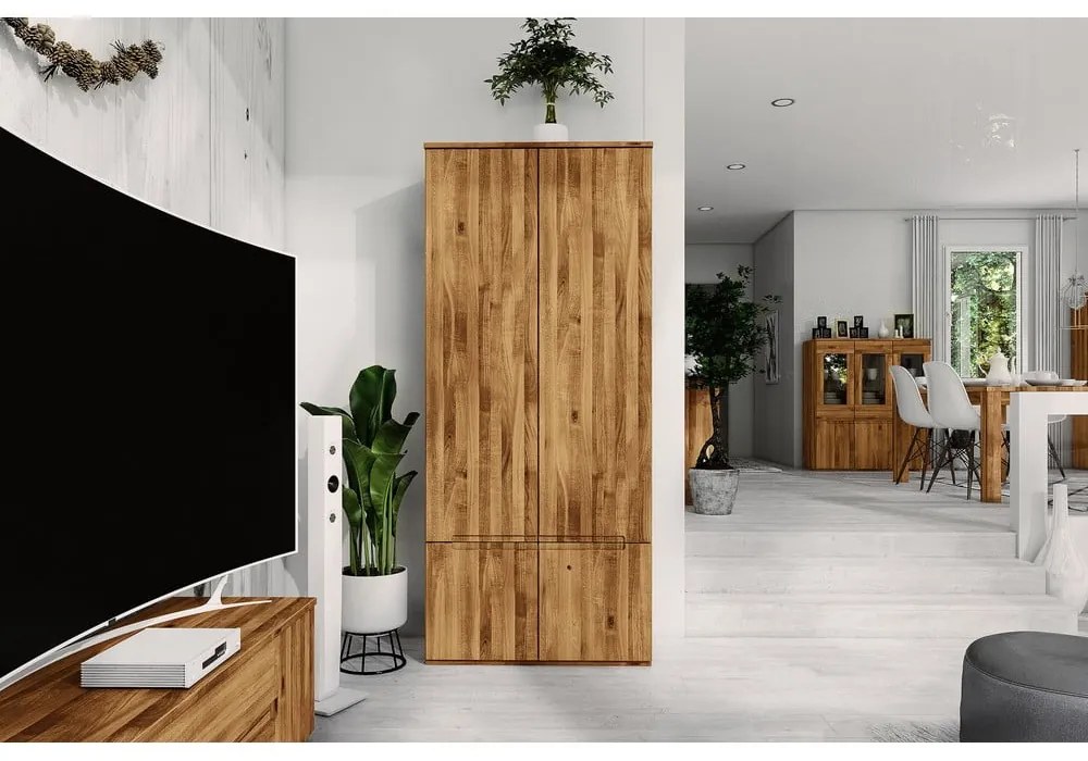 Дъбов гардероб 90x206 cm Vento 2 - The Beds