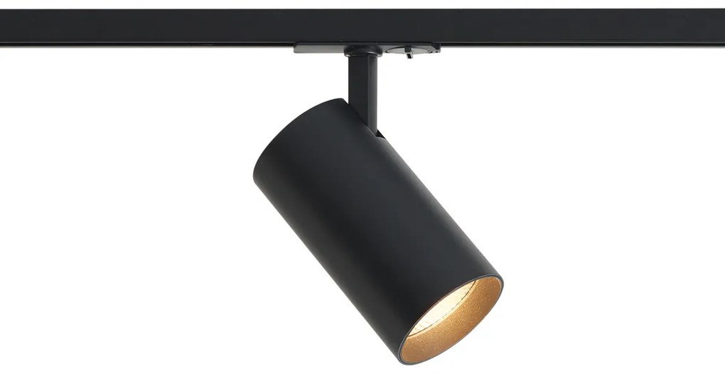 Модерен прожектор черен за 1-фазна релсова система - Iconic Mark