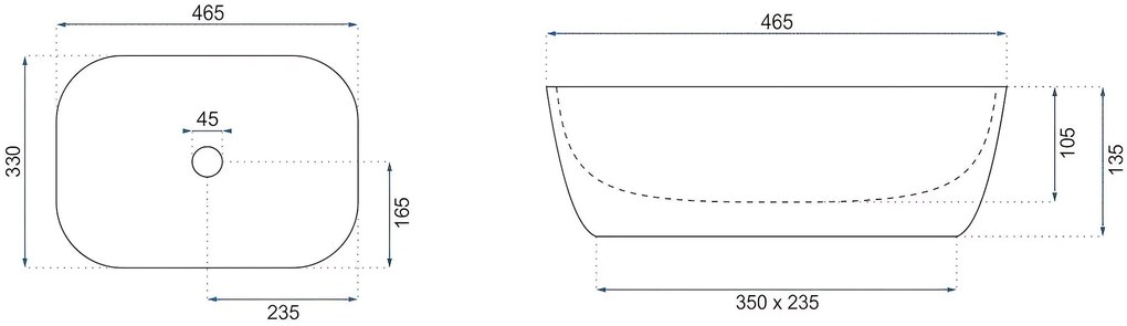 Умивалник за плот Rea Belinda Sandy