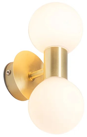 Модерна стенна лампа златиста IP44 2-светлина - Cederic