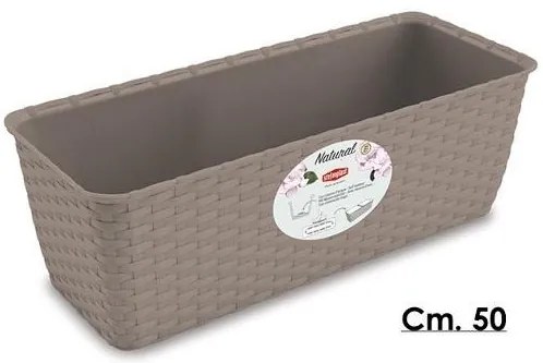 Stefanplast - Сандъче за цветя Natural Line 50 см - беж