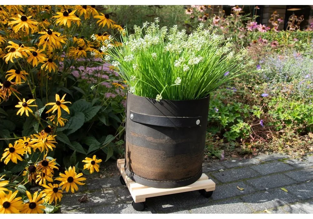 Дървена подвижна стойка за саксии (височина 8 cm) Indoor &amp; Outdoor – Esschert Design