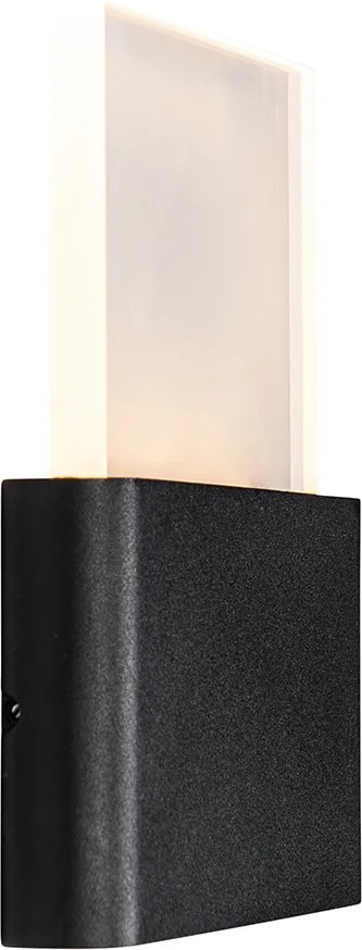 Външна стенна лампа черна с LED за номера на къщи IP54 - Kandi