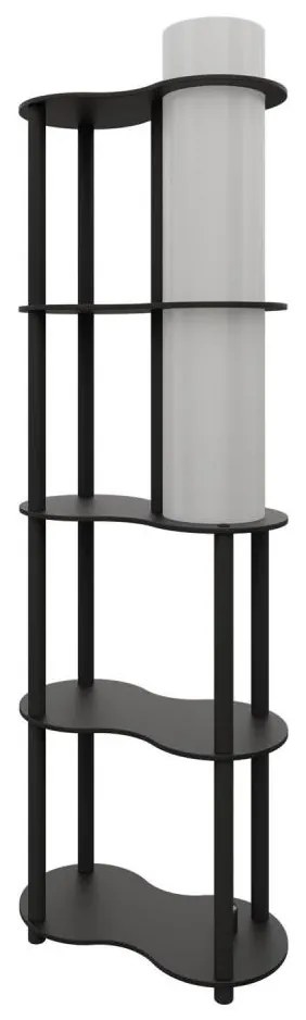 Подова лампа с полици NOTO 1xE27/40W/230V, черна