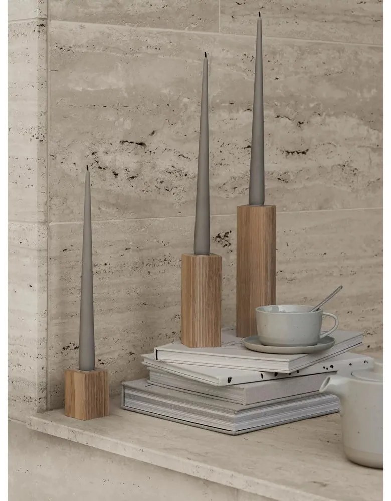 Дървени свещници в комплект от 3 бр. Dreva – Blomus