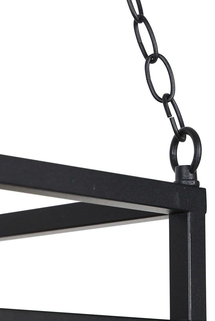 Интелигентна висяща лампа черна с дърво, включително 5 Wifi G95 - Shelf