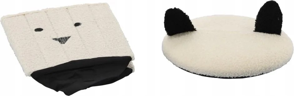 Симпатичен детски сгъваем пуф с място за съхранение Бежово