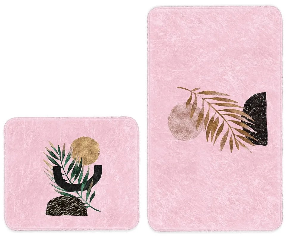 Розови килими за баня в комплект 2 бр. 60x100 cm – Mila Home