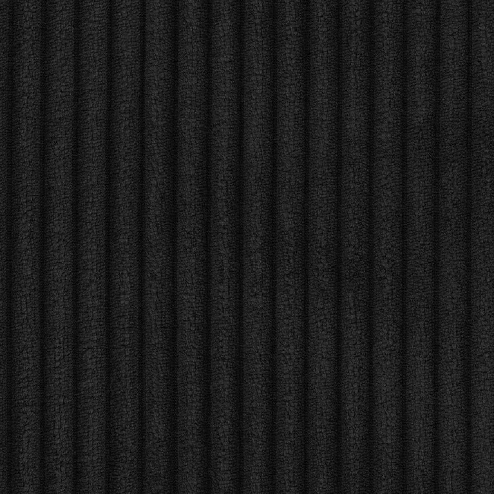 Черен фотьойл с табуретка от рипсено кадифе Niko – Ropez