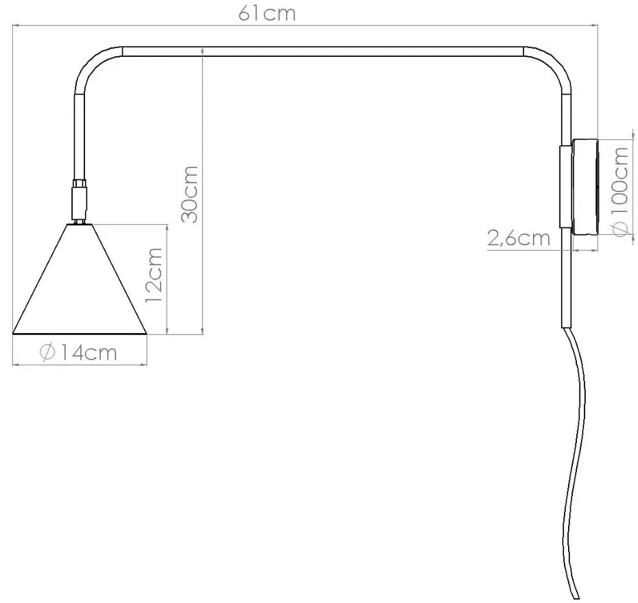 Теракотена стенна лампа за контакт Zylo – Sollux