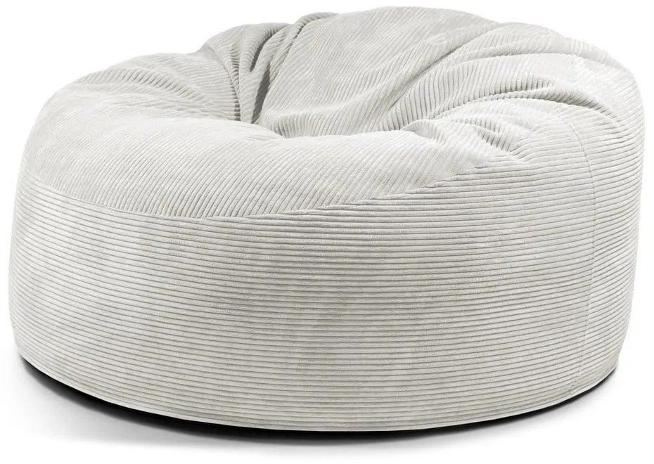 Кремав пуф от рипсено кадифе Om 135 – SLOWDOWN