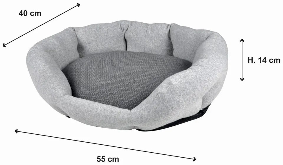 Сиво легло за куче 40x55 cm – Love Story