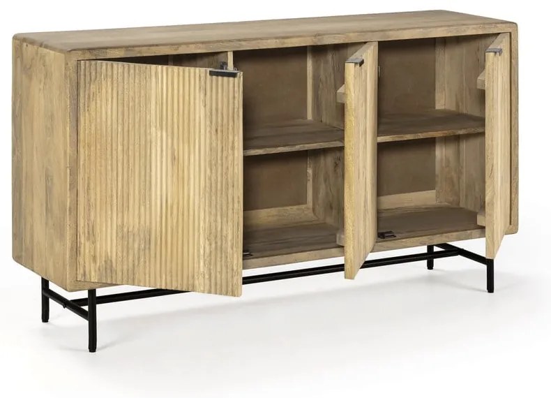 Скрин от масивно манго в естествен цвят 150x85x40 cm Mundra – MOME