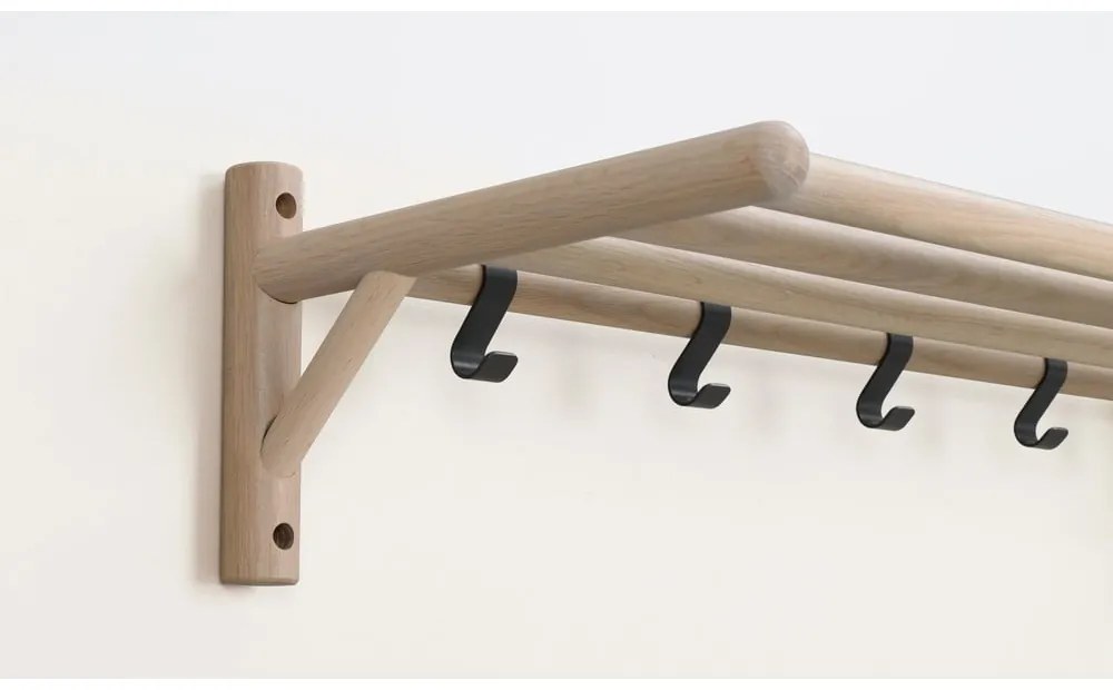 Стенна закачалка от дъбово дърво в естествен цвят Milford - Rowico