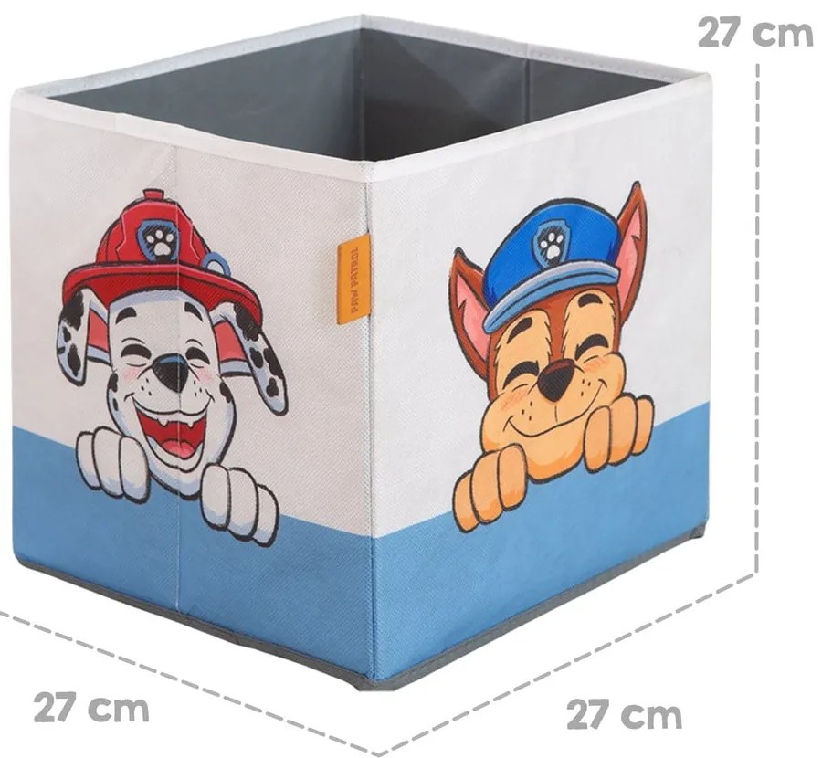 Текстилни детски органайзери за играчки в комплект 2 бр. 27x27x27 cm Paw Patrol – Roba