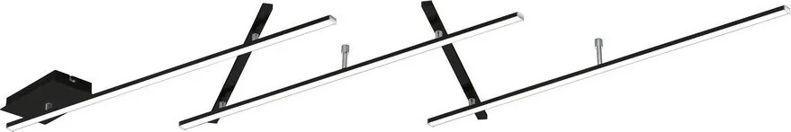 Матово черно LED затъмняващо се осветително тяло за таван 50x245 cm Indira – Trio