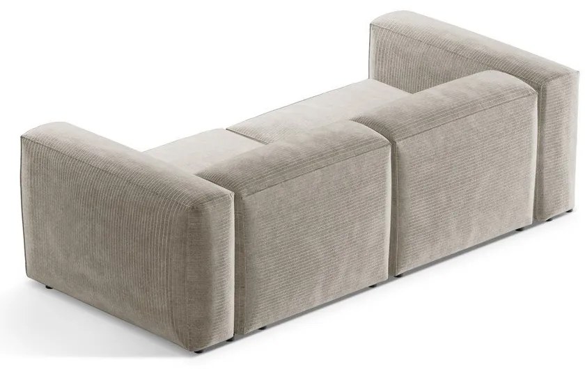 Бежов диван от рипсено кадифе 224 cm Bergamo – Cosmopolitan Design