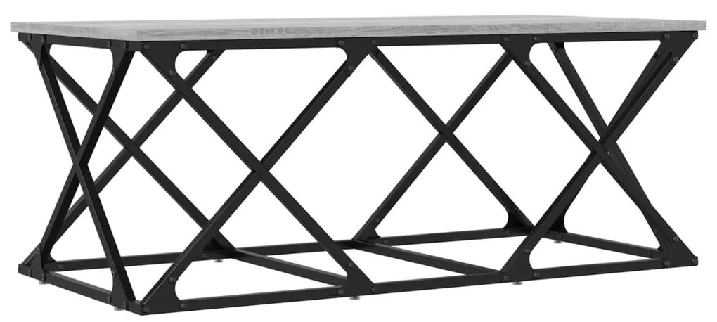 835362 vidaXL Кафе маса, сив сонома, 100x49x40 см, инженерно дърво
